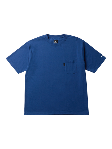 Snow Peak Cotton Regular Fit Short Sleeve Pocket T-Shirt, Blue, Blue