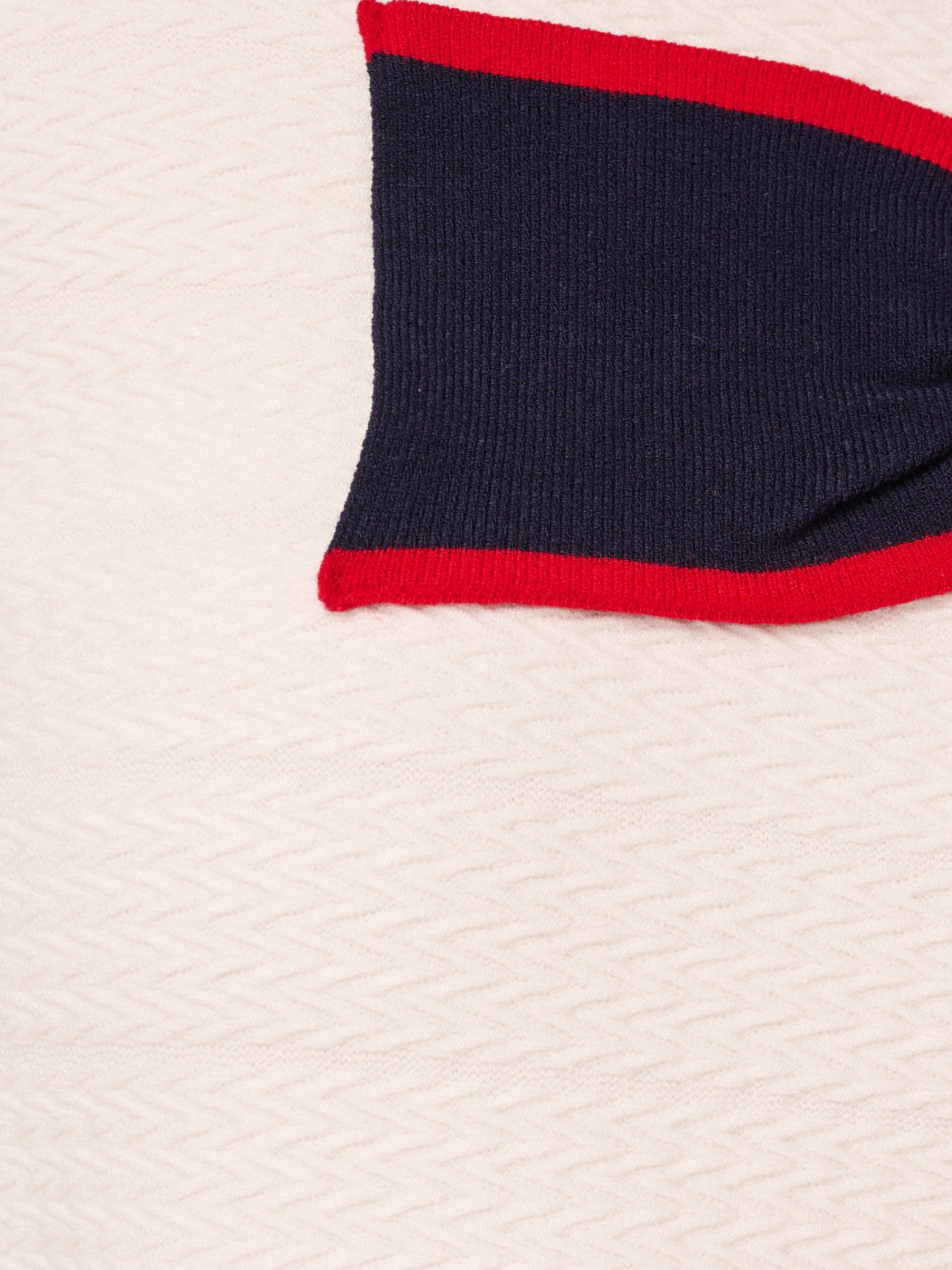 Product image 7 of 7, which shows Adrianna Papell Colour Block Round Neck Sweatshirt, Ivory/Multi, L