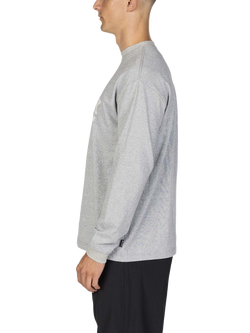 Snow Peak Varsity Long Sleeve Cotton T-Shirt, Grey - view 2, Grey