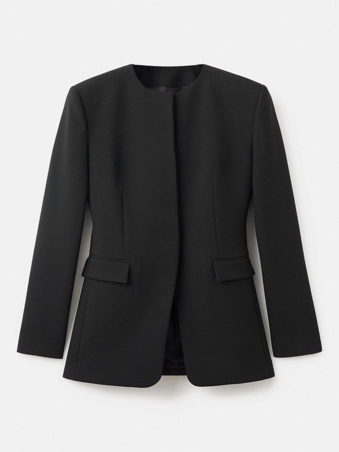 Product image 3 of 8, which shows Mango Tropi Tailored Blazer, Black, L