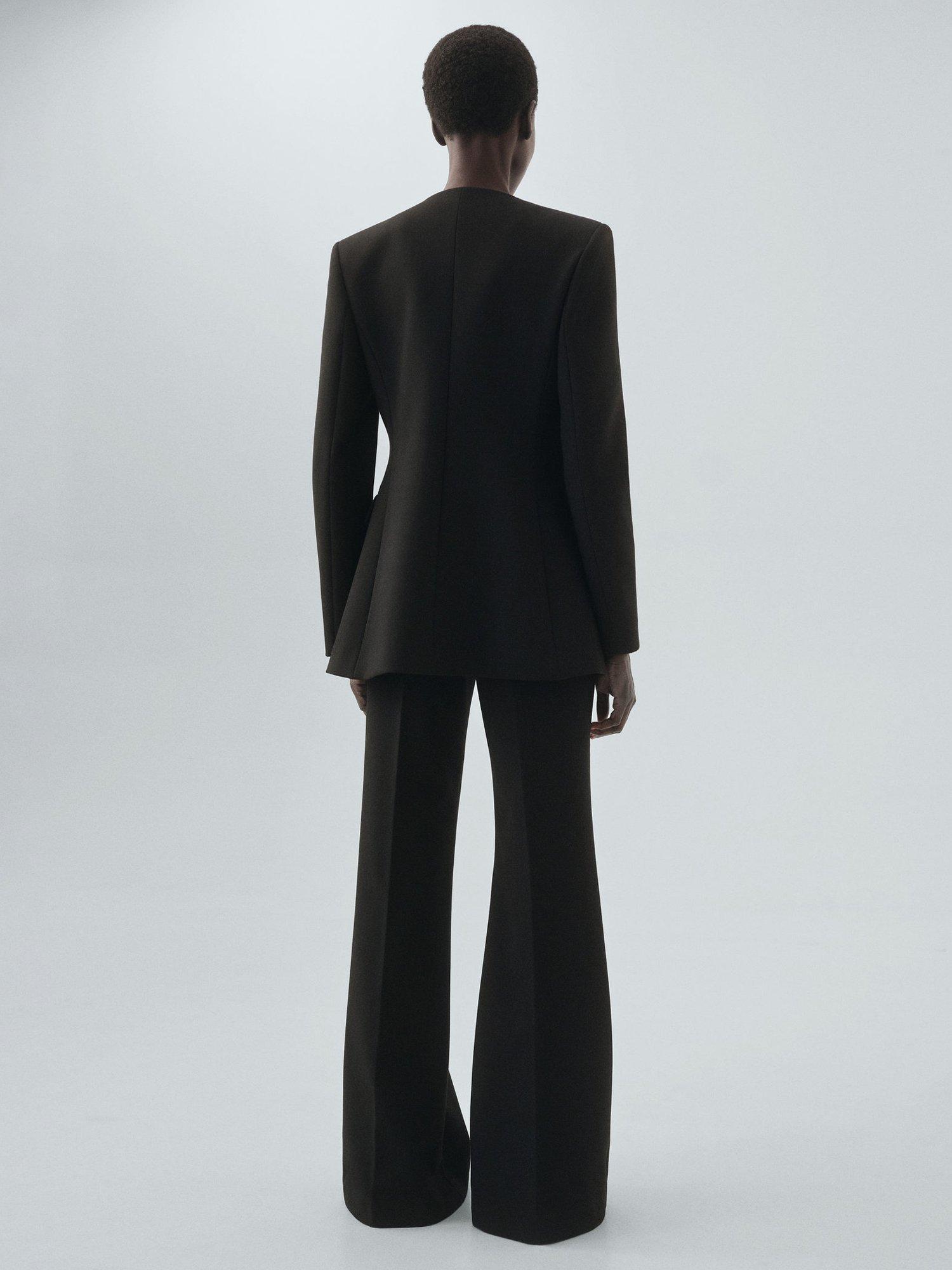 Product image 4 of 8, which shows Mango Tropi Tailored Blazer, Black, L