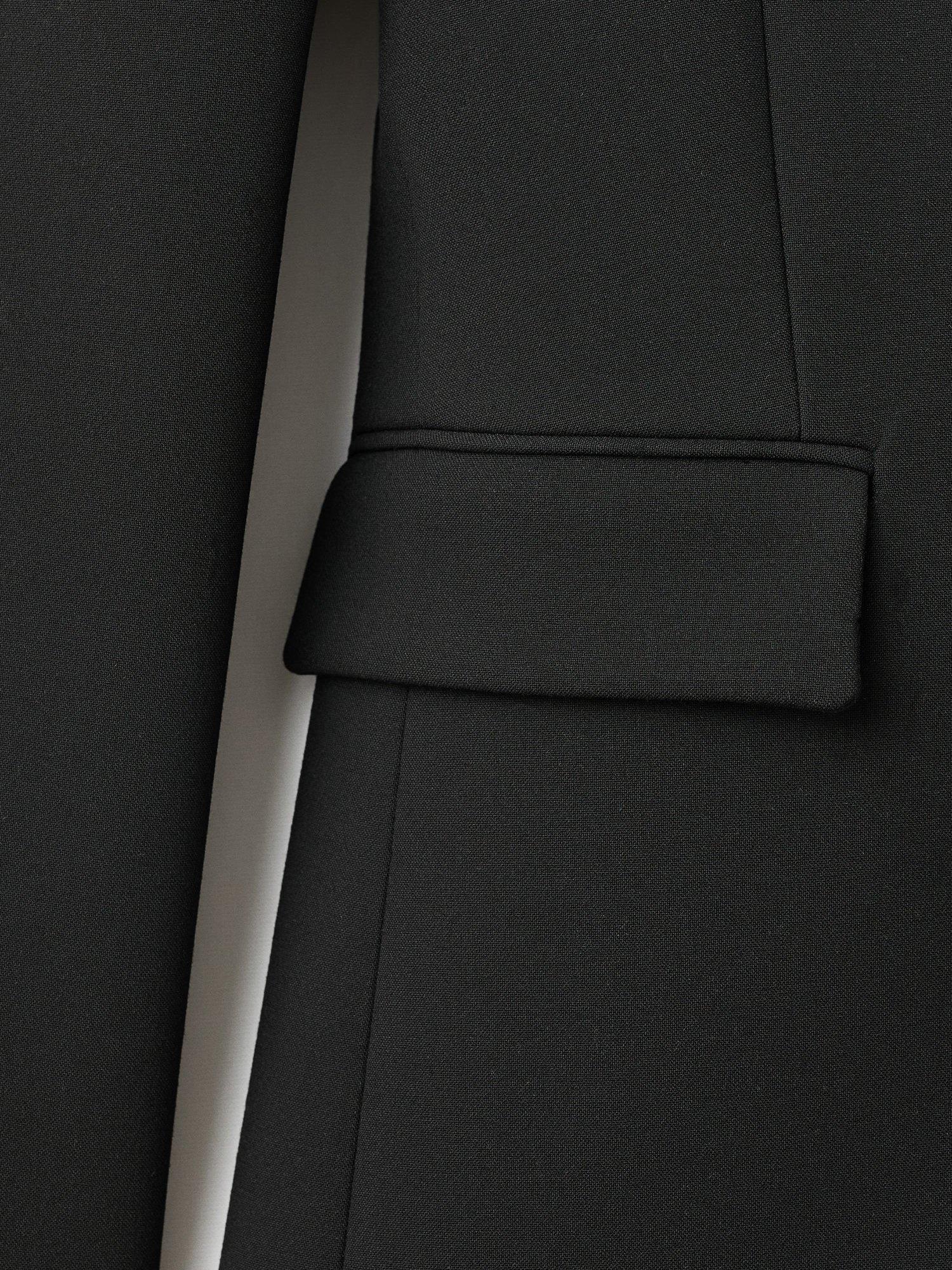 Product image 8 of 8, which shows Mango Tropi Tailored Blazer, Black, L