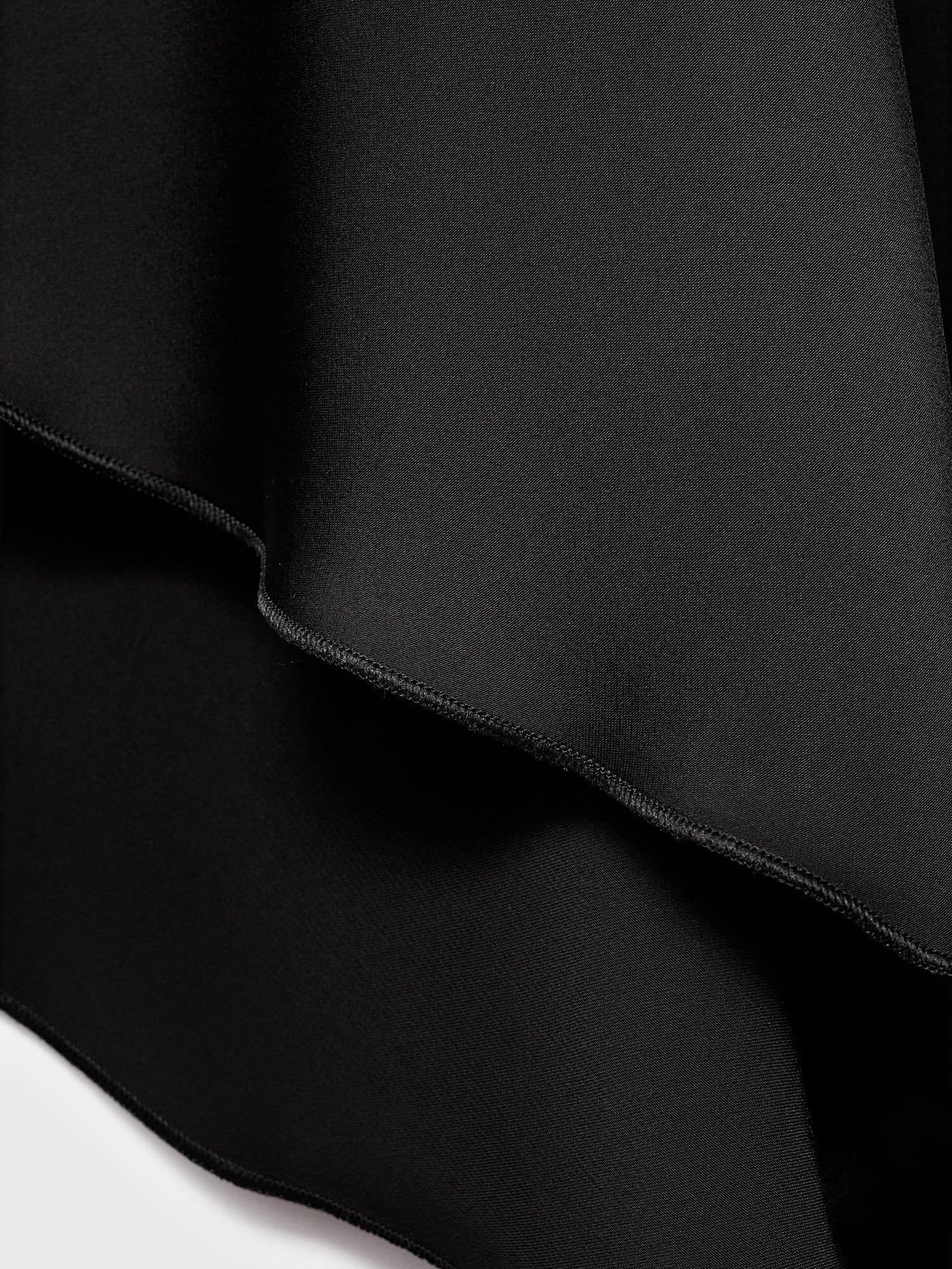 Product image 7 of 7, which shows Mango Elisa Asymmetric Satin Dress, Black, 6