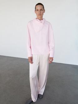 Mango Lombda Scarf Neck Top, Pastel Pink, Pastel Pink