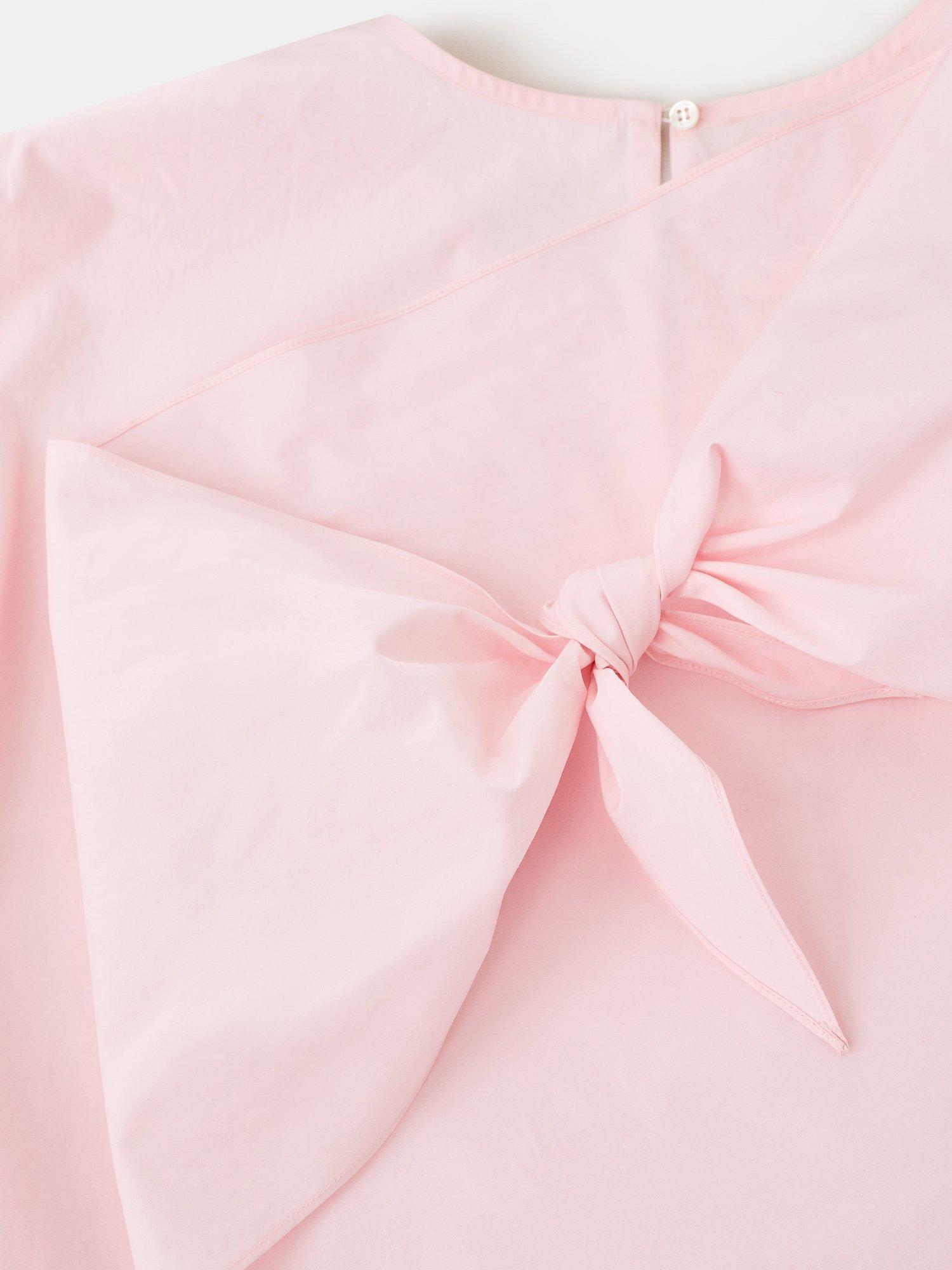 Product image 6 of 7, which shows Mango Lombda Scarf Neck Top, Pastel Pink, 10