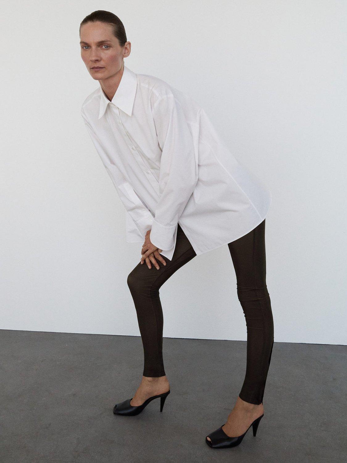 Product image 7 of 8, which shows Mango Lombarda Cross Back Shirt, White, 10