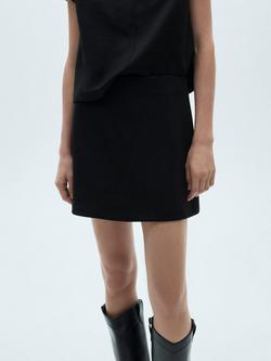 Mango Texas Mini Skirt, Black