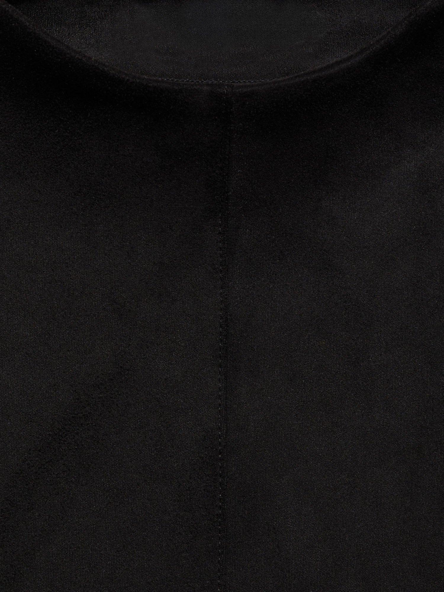 Product image 7 of 7, which shows Mango Texas Short Sleeve High Neck Blouse, Black, M