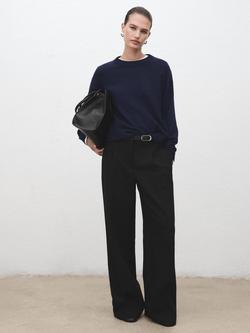 Mango Cinta Wide Leg Trousers - view 2, Black