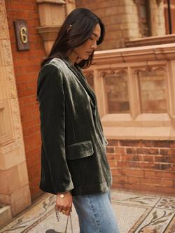NRBY New May Velvet Jacket - view 2, Khaki