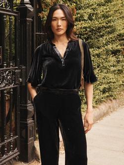 NRBY Leena Velvet Top, Carbon