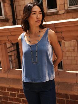 NRBY Violet Velvet Vest Top - view 2, Chambray