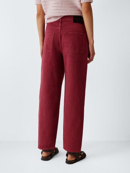 AND/OR Barrel Leg Jeans, Burgundy - view 2, Burgundy