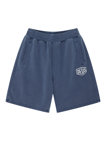 Deus ex Machina Cotton Shield Dyed Shorts, Mechanic Blue, Mechanic Blue