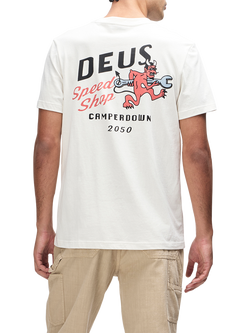 Deus ex Machina Cotton Regular Fit Short Sleeve Dogleg Graphic T-Shirt, Dirty White - view 2, Dirty White