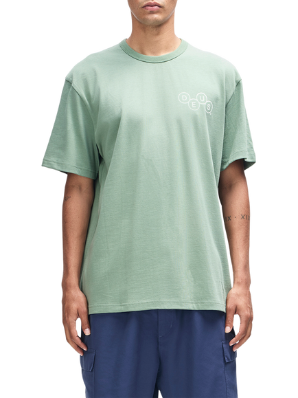 Deus ex Machina Cotton Regular Fit Short Sleeve Mechanism Graphic T-Shirt, Loden Frost Green, Loden Frost Green