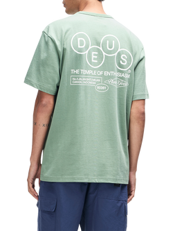 Deus ex Machina Cotton Regular Fit Short Sleeve Mechanism Graphic T-Shirt, Loden Frost Green - view 2, Loden Frost Green