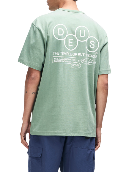 Deus ex Machina Cotton Regular Fit Short Sleeve Mechanism Graphic T-Shirt, Loden Frost Green - view 2, Loden Frost Green