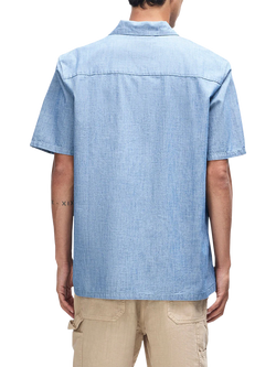 Deus ex Machina Chambray Shirt, Mid Indigo - view 2, Mid Indigo