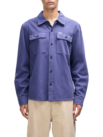 Deus ex Machina Vacay Cotton Regular Fit Check Shirt, Mechanic Blue, Mechanic Blue