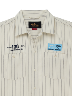 Deus ex Machina Striped Shirt, Dirty White - view 2, Dirty White