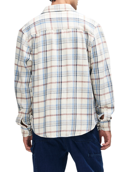 Deus ex Machina Vacay Cotton Regular Fit Check Shirt, Natural Check - view 2, Natural Check