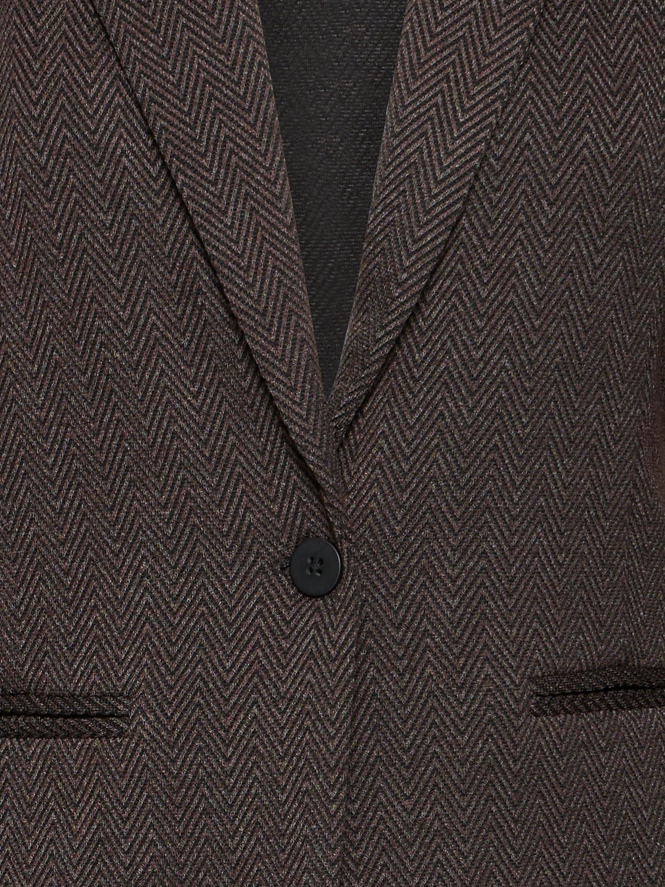 Product image 7 of 7, which shows ICHI Kate Jacquard Blazer, Black Brown, XS
