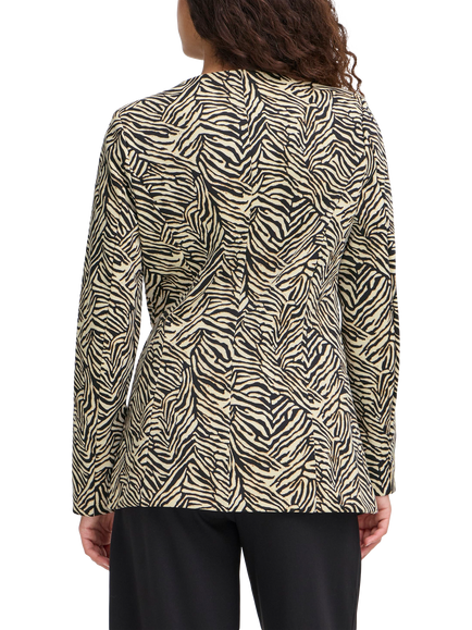 ICHI Kate Zebra Print Blazer, Multi - view 2, Multi