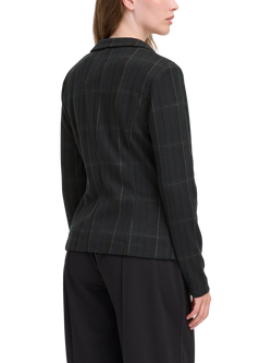 ICHI Kate Check Blazer, Black/Green - view 2, Black/Green