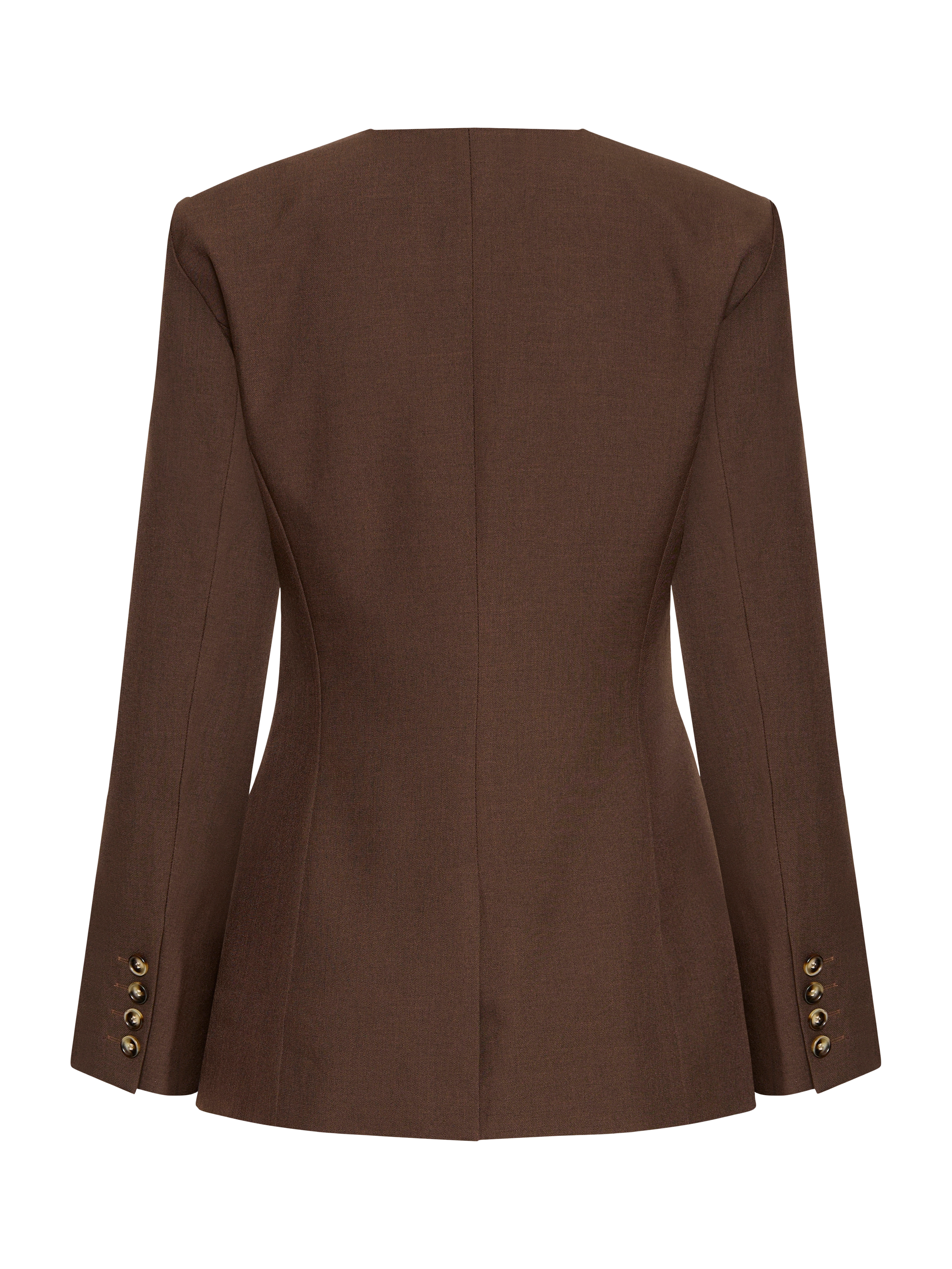 Product image 6 of 7, which shows ICHI Lexi Single Breasted Blazer, Coffee Bean Melange, 10