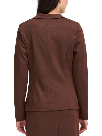 ICHI Kate Textured Blazer, Coffee Bean - view 2, Coffee Bean
