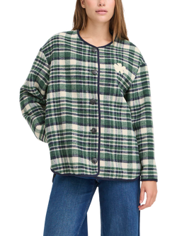 ICHI Johanna Check Jacket, Pineneedle, Pineneedle