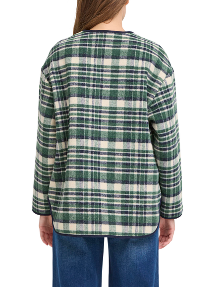 ICHI Johanna Check Jacket, Pineneedle - view 2, Pineneedle