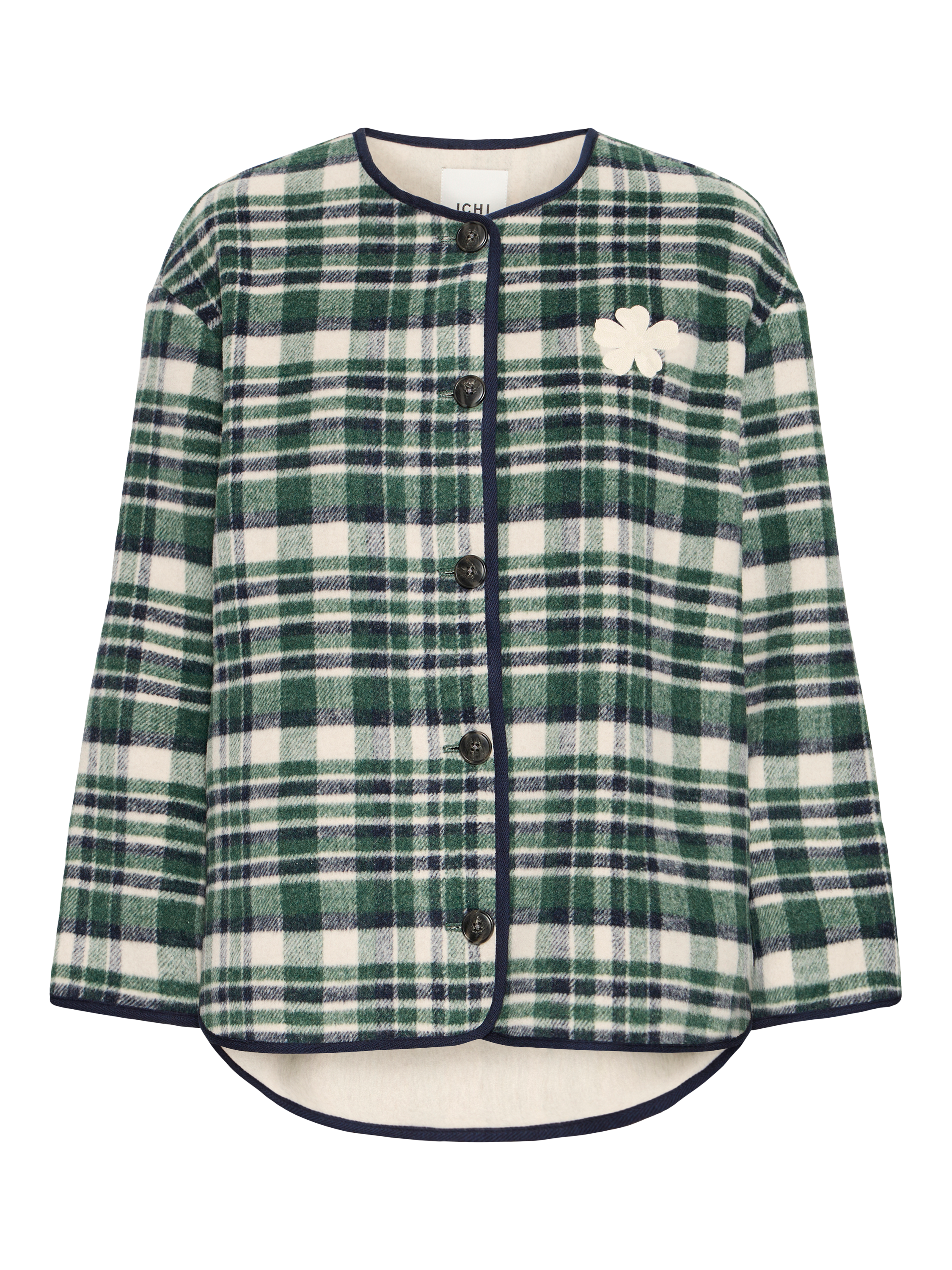 Product image 5 of 7, which shows ICHI Johanna Check Jacket, Pineneedle, 8