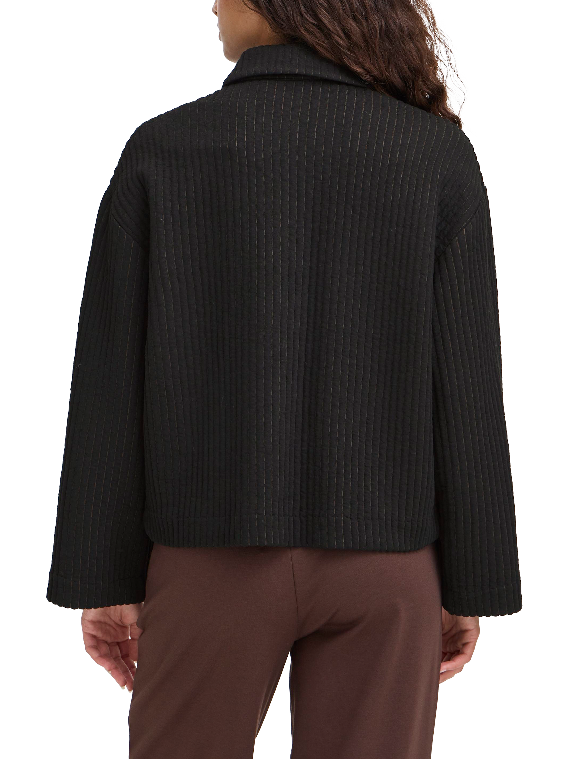 Product image 2 of 7, which shows ICHI Kate Quilted Jacket, Black, XS