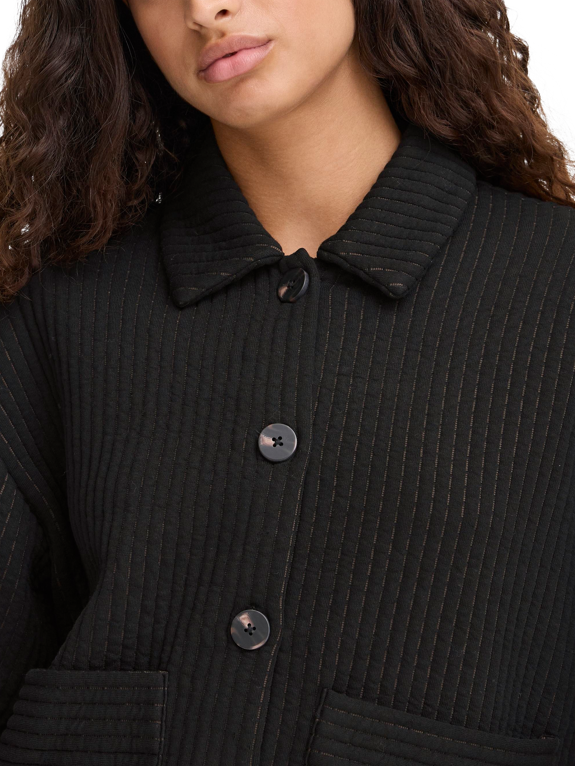 Product image 4 of 7, which shows ICHI Kate Quilted Jacket, Black, XS