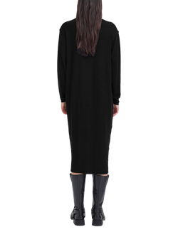 ICHI Boston Shirt Midi Dress, Black - view 2, Black