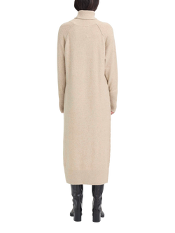 ICHI Dasila Roll Neck Jumper Dress, Oatmeal Melange - view 2, Oatmeal Melange