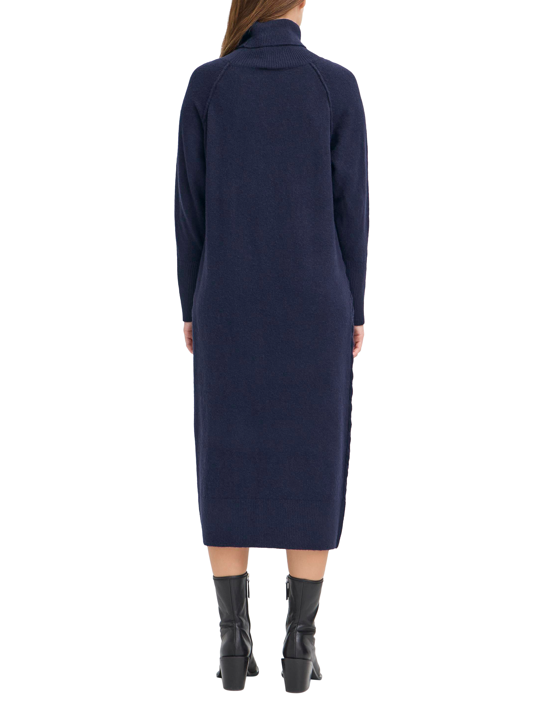 Product image 2 of 7, which shows ICHI Dasila Roll Neck Jumper Dress, Total Eclipse, XS