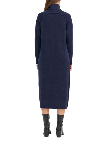 ICHI Dasila Roll Neck Jumper Dress, Total Eclipse - view 2, Total Eclipse