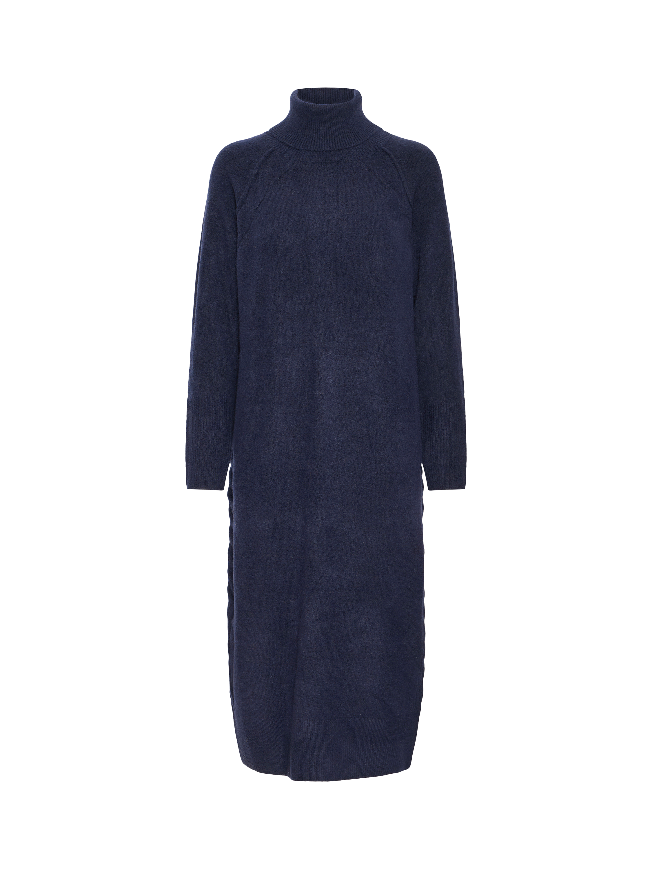 Product image 5 of 7, which shows ICHI Dasila Roll Neck Jumper Dress, Total Eclipse, XS