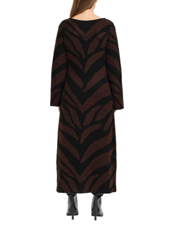 ICHI Kamora Abstract Jumper Dress, Black - view 2, Black