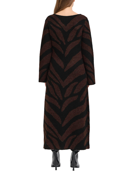 ICHI Kamora Abstract Jumper Dress, Black - view 2, Black