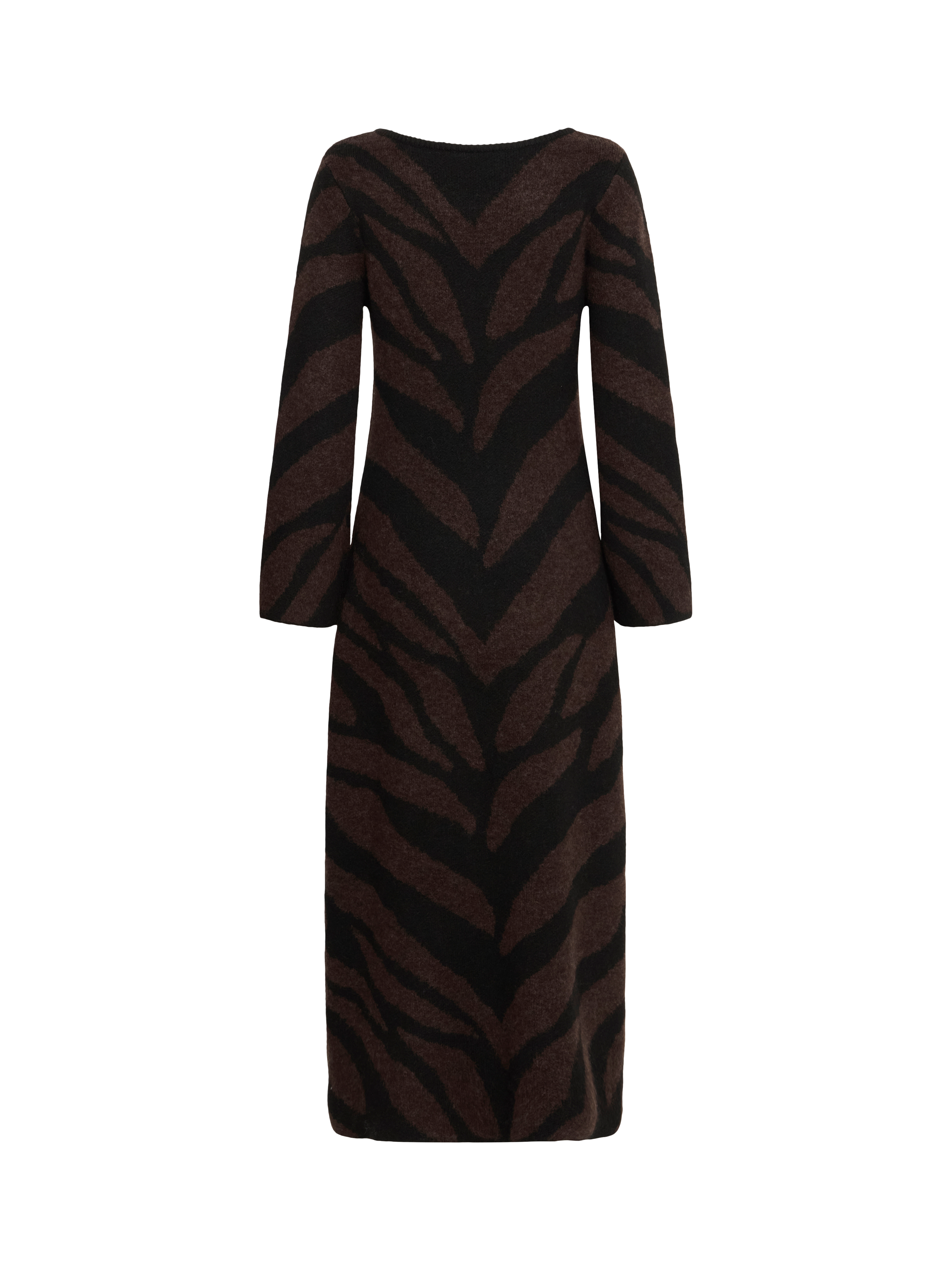 Product image 6 of 7, which shows ICHI Kamora Abstract Jumper Dress, Black, XS