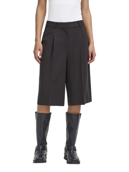 ICHI Filano Tailored Shorts, Black, Black