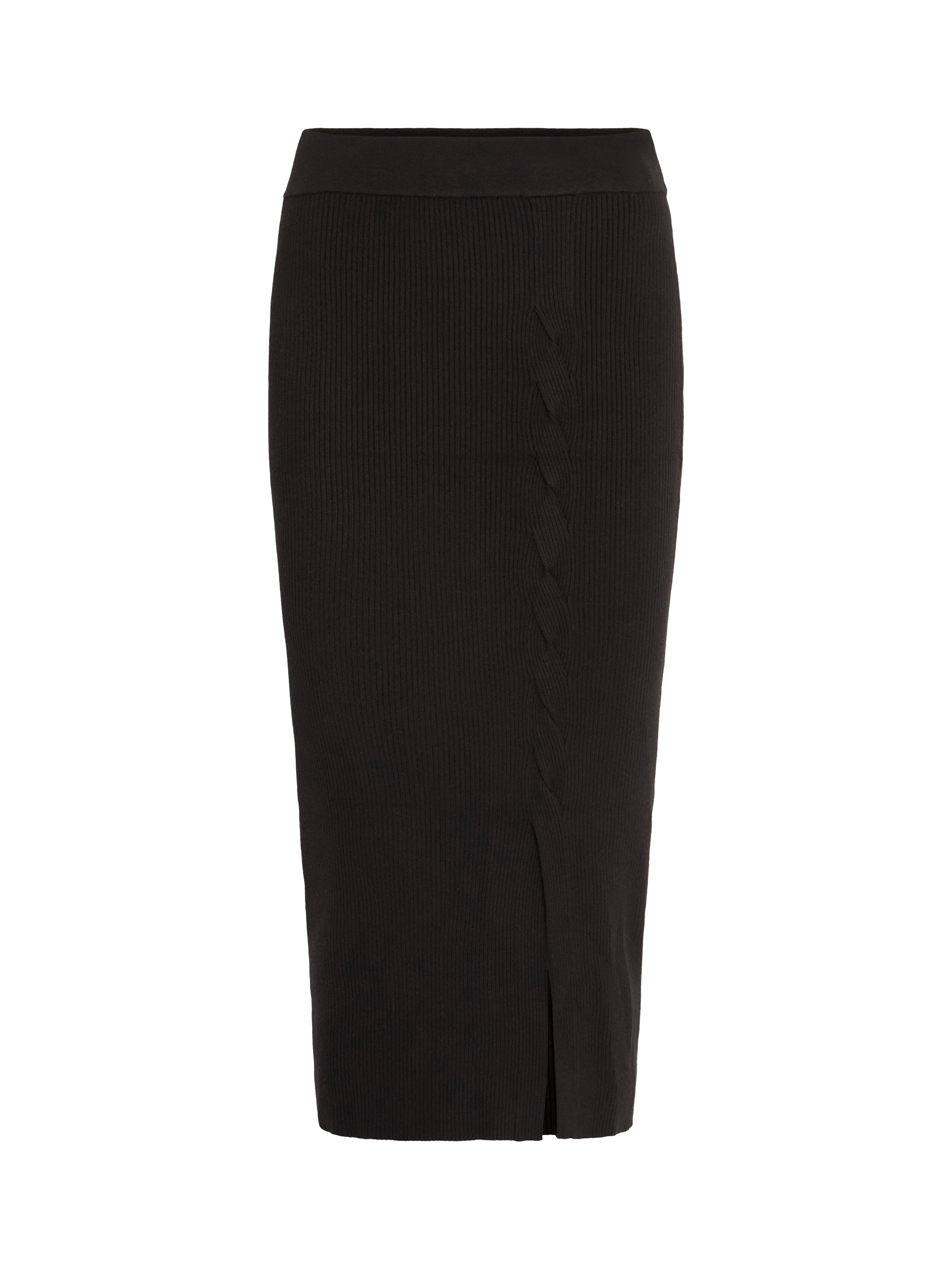 Product image 5 of 7, which shows ICHI Dollis Knitted Midi Skirt, Black, XS