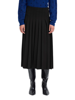 ICHI Katine Pleated Skirt, Black, Black