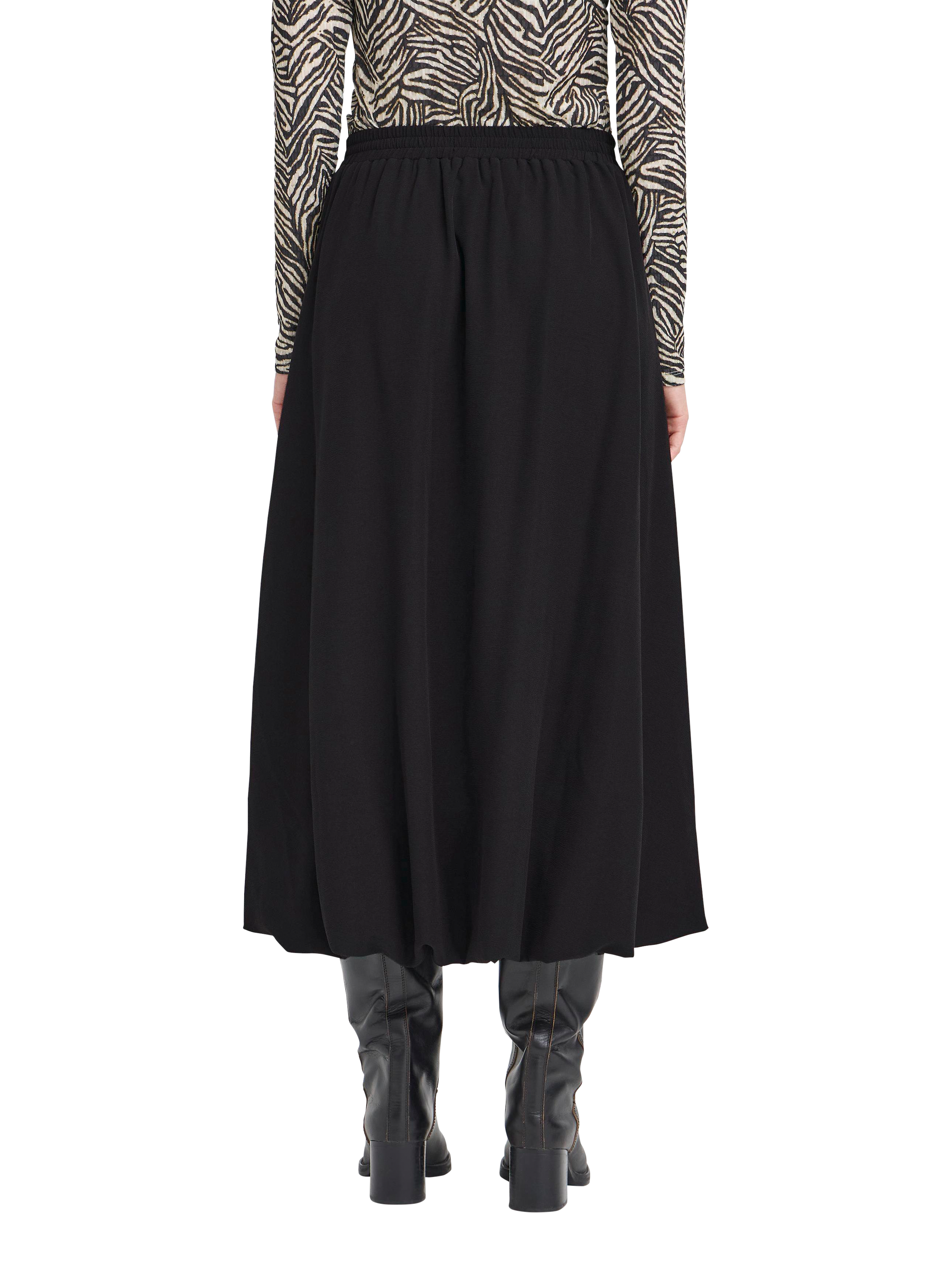 Product image 2 of 7, which shows ICHI Lirina Midi Skirt, Black, 10