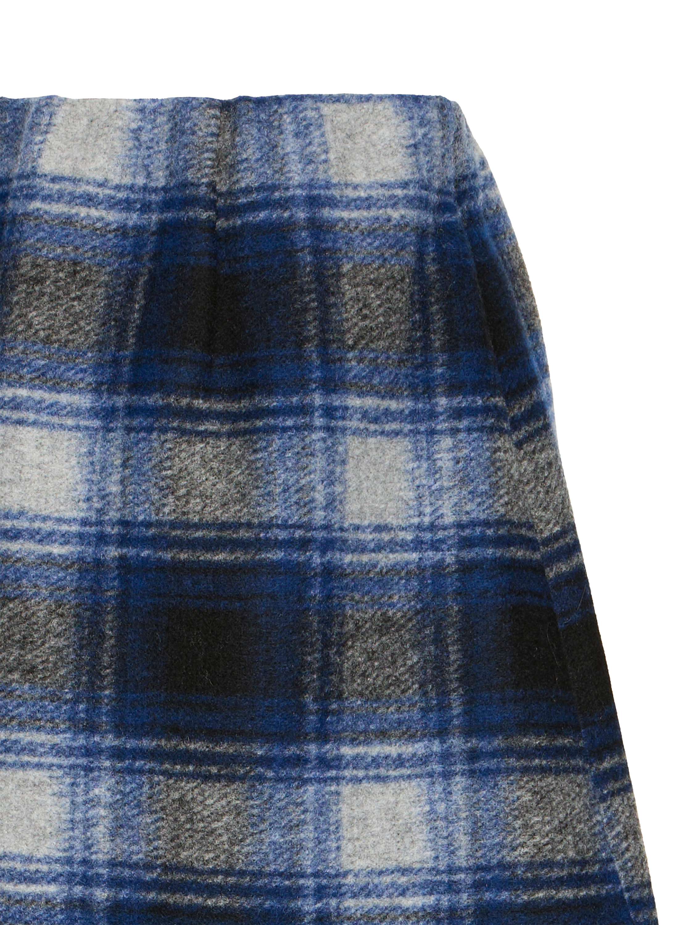 Product image 7 of 7, which shows ICHI Plaid Check Mini Skirt, Navy/Peony, 10