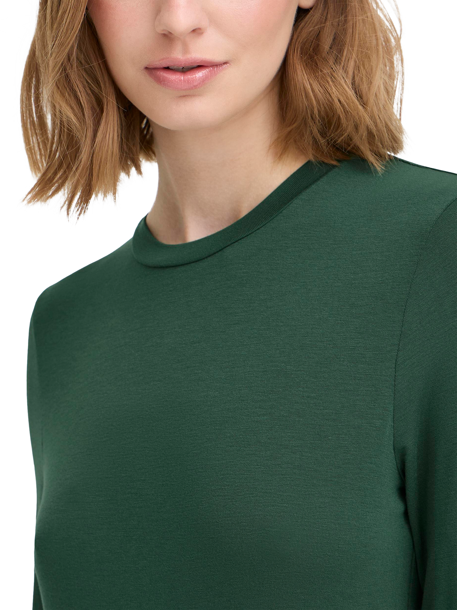 Product image 4 of 7, which shows ICHI Philuca Long Sleeve Top, Pineneedle, XS